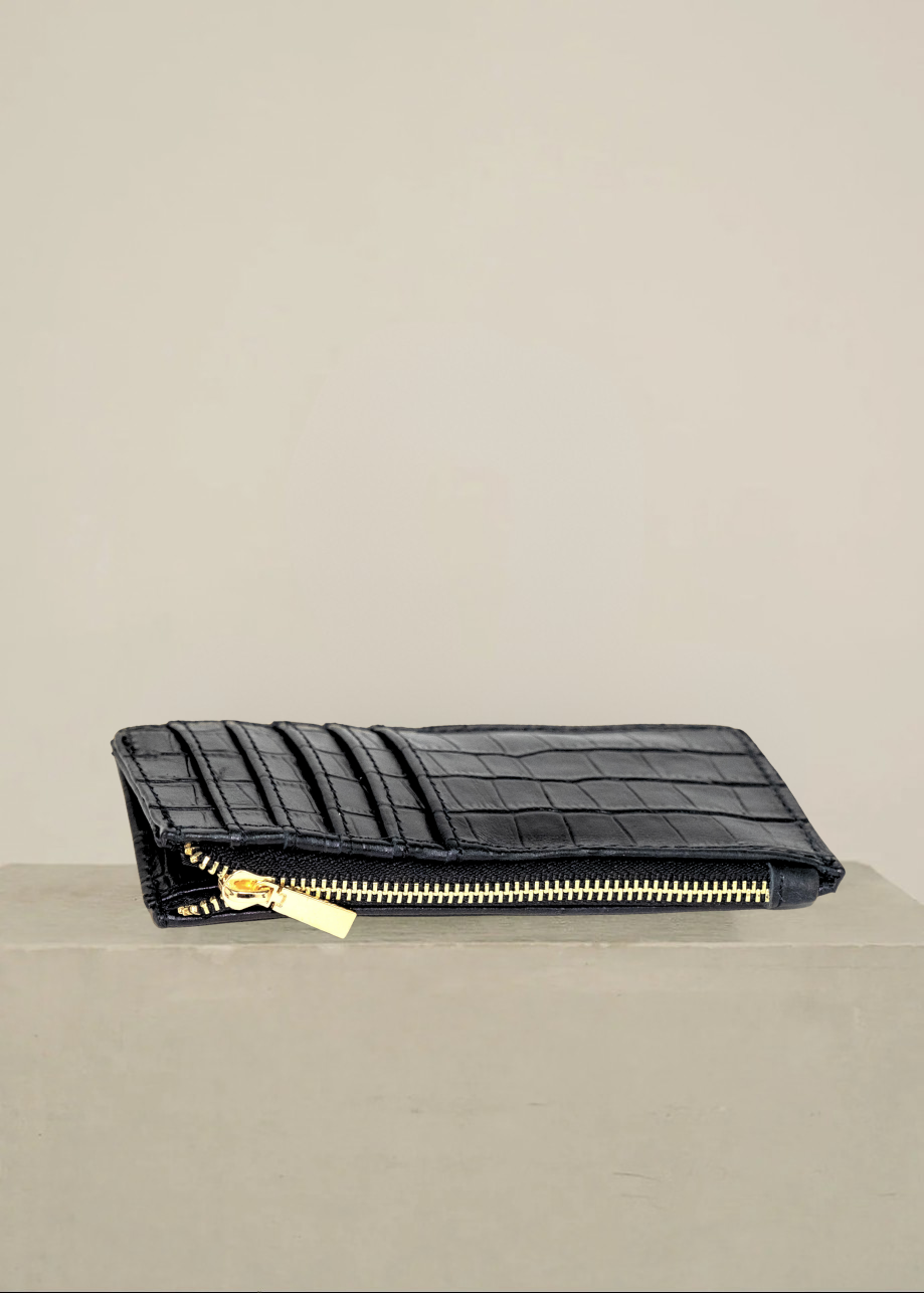 Tarjetero-Croc Black