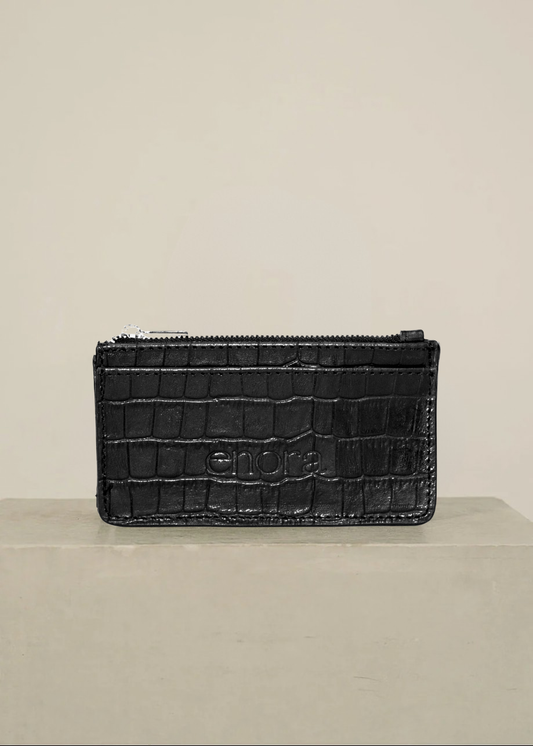 Tarjetero-Croc Black