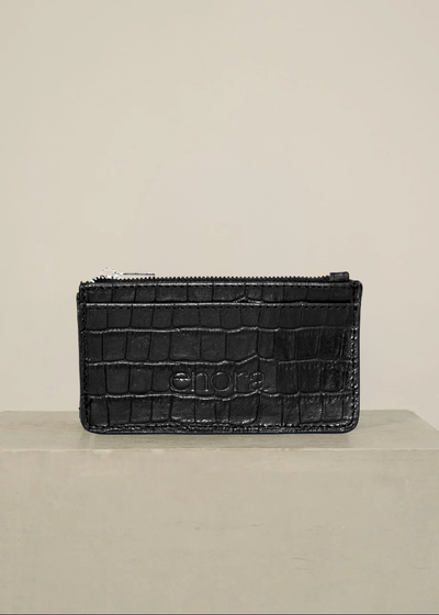 Tarjetero-Croc Black