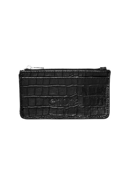 Tarjetero-Croc Black